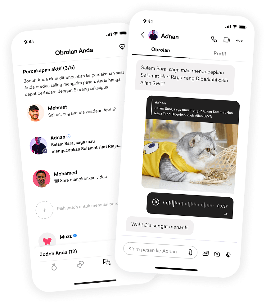 Muzz mockup image chat