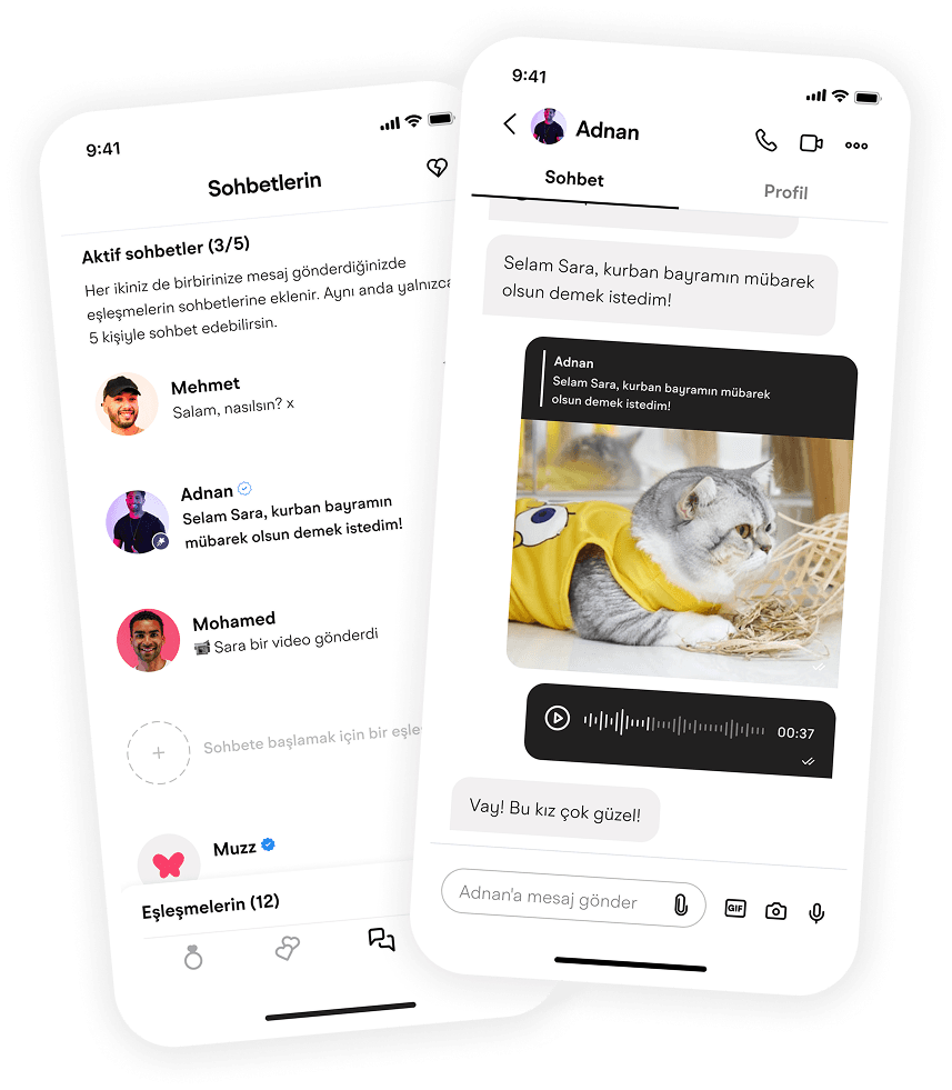 Muzz mockup image chat